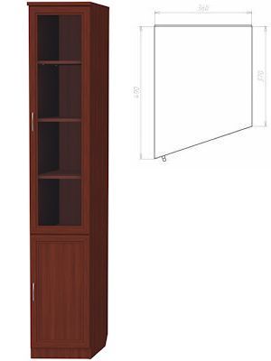 Шкаф для книг (консоль левая) арт. 201 в Кунгуре - kungur.ok-mebel.com | фото 2
