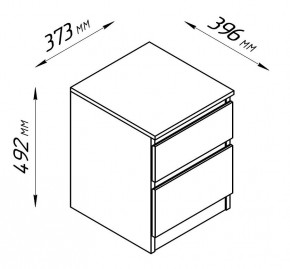 2.03.03.050.4 КАСТОР тумба 2 ящика RU серая в Кунгуре - kungur.ok-mebel.com | фото 3