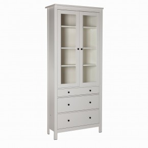 2.08.07.130.1 САГА шкаф с витриной 90 белый RU в Кунгуре - kungur.ok-mebel.com | фото