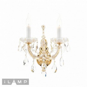 Бра iLamp Diamond W6071-2 GD+CL в Кунгуре - kungur.ok-mebel.com | фото 2