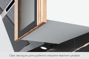 БЬЯНКА Кухонный гарнитур 1,6 белый/лиственница охотская/смоки софт в Кунгуре - kungur.ok-mebel.com | фото 4