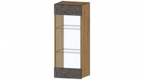 ДАЛЛАС Шкаф со стеклом (цемент темный) в Кунгуре - kungur.ok-mebel.com | фото