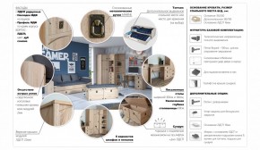 Детская Система Валенсия Шкаф 2-х дверный Дуб сонома в Кунгуре - kungur.ok-mebel.com | фото 3