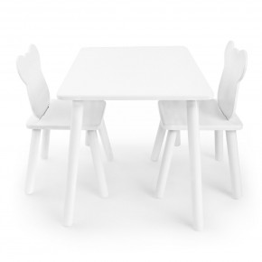 Детский комплект стол и два стула Мишка Rolti Baby с накладкой Алфавит (белая столешница/белое сиденье/белые ножки) в Кунгуре - kungur.ok-mebel.com | фото 2