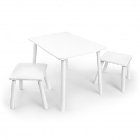 Детский комплект стол и два табурета Rolti Baby (белая столешница/белое сиденье/белые ножки) в Кунгуре - kungur.ok-mebel.com | фото 1