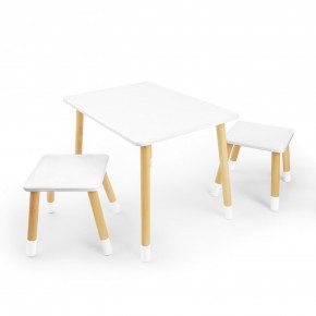 Детский комплект стол и два табурета Rolti Baby (белая столешница/белое сиденье/береза ножки) в Кунгуре - kungur.ok-mebel.com | фото