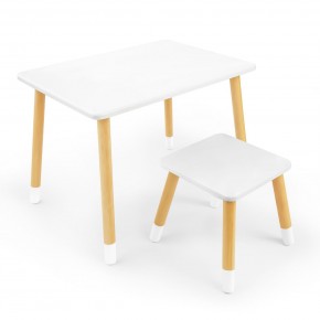 Детский комплект стол и табурет Rolti Baby (белая столешница/белое сиденье/береза ножки) в Кунгуре - kungur.ok-mebel.com | фото 1