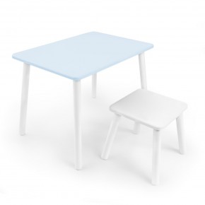 Детский комплект стол и табурет Rolti Baby (голубая столешница/белое сиденье/белые ножки) в Кунгуре - kungur.ok-mebel.com | фото 1