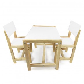 Детский растущий комплект стол и два стула  Я САМ "Лофт" (Белый, Сосна) в Кунгуре - kungur.ok-mebel.com | фото