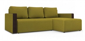 Диван угловой Алиса 3 Bahama GREEN - Teos Dark Brown в Кунгуре - kungur.ok-mebel.com | фото