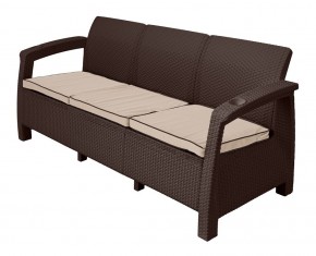 Диван Yalta Premium Sofa 3 Set (Ялта) шоколадный (+подушки под спину) в Кунгуре - kungur.ok-mebel.com | фото