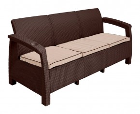 Диван Yalta Premium Sofa 3 Set (Ялта) шоколадный (+подушки под спину) в Кунгуре - kungur.ok-mebel.com | фото 2