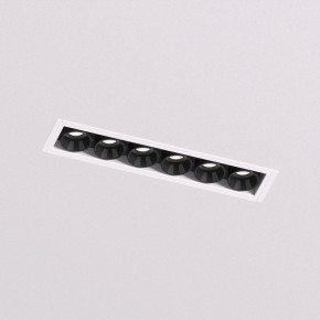 DK2531-WB Встраиваемый светильник SPACE со светодиодом под шпатлевку L126mm 220V 10W 38° 4000К IP20 белый/черный алюминий в Кунгуре - kungur.ok-mebel.com | фото