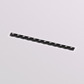 DK2532-WB Встраиваемый светильник SPACE со светодиодом под шпатлевку L240mm 220V 20W 38° 4000К IP20 белый/черный алюминий в Кунгуре - kungur.ok-mebel.com | фото