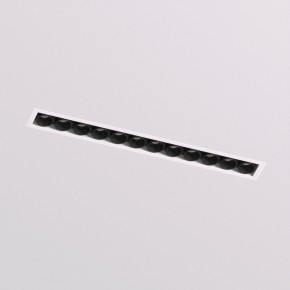 DK2532-WB Встраиваемый светильник SPACE со светодиодом под шпатлевку L240mm 220V 20W 38° 4000К IP20 белый/черный алюминий в Кунгуре - kungur.ok-mebel.com | фото 2