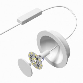 DK2700-WH Встраиваемый светильник, IP 20, 7 Вт, LED 3000, белый, алюминий в Кунгуре - kungur.ok-mebel.com | фото 4