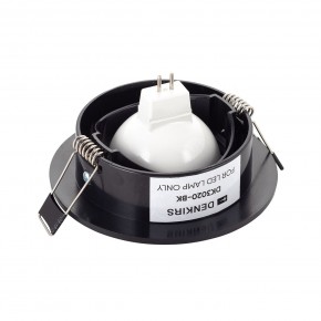 DK3020-BK Встраиваемый светильник, IP 20, 10 Вт, GU5.3, LED, черный, пластик в Кунгуре - kungur.ok-mebel.com | фото 3