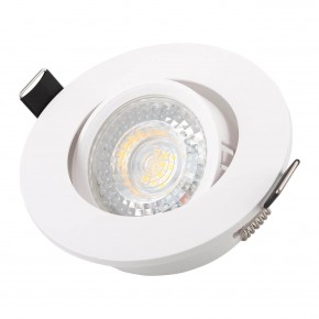 DK3020-WH Встраиваемый светильник, IP 20, 10 Вт, GU5.3, LED, белый, пластик в Кунгуре - kungur.ok-mebel.com | фото 2