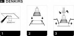DK3021-BK Встраиваемый светильник, IP 20, 10 Вт, GU5.3, LED, черный, пластик в Кунгуре - kungur.ok-mebel.com | фото 5