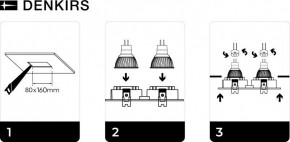 DK3022-WH Встраиваемый светильник, IP 20, 10 Вт, GU5.3, LED, белый, пластик в Кунгуре - kungur.ok-mebel.com | фото 6