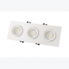 DK3023-WH Встраиваемый светильник, IP 20, 10 Вт, GU5.3, LED, белый, пластик в Кунгуре - kungur.ok-mebel.com | фото 3