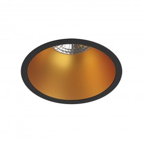 DK3026-BG Встраиваемый светильник, IP 20, 10 Вт, GU5.3, LED, черный/золотой, пластик в Кунгуре - kungur.ok-mebel.com | фото