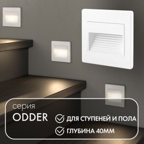 DK3050-WH Светильник встраиваемый в стену, IP 20, LED 3000, 1 Вт, белый, пластик в Кунгуре - kungur.ok-mebel.com | фото 5