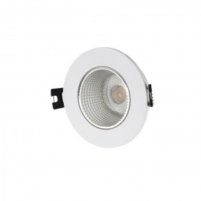 DK3061-WH+CH Встраиваемый светильник, IP 20, 10 Вт, GU5.3, LED, белый/хром, пластик в Кунгуре - kungur.ok-mebel.com | фото