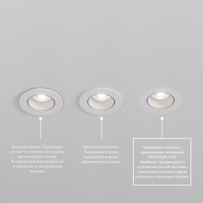 DK3061-WH Встраиваемый светильник, IP 20, 10 Вт, GU5.3, LED, белый/белый, пластик в Кунгуре - kungur.ok-mebel.com | фото 4