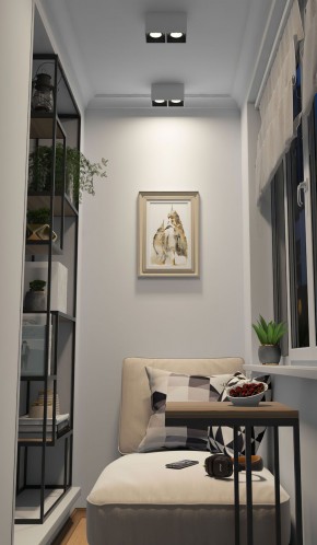 DK3085-WB+WH Светильник накладной IP 20, 10 Вт, GU5.3, LED, бело-черный/белый, пластик в Кунгуре - kungur.ok-mebel.com | фото 2