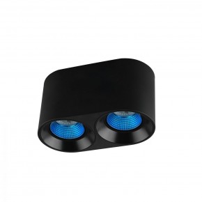 DK3096-BK+CY Светильник накладной IP 20, 10 Вт, GU5.3, LED, черный/голубой, пластик в Кунгуре - kungur.ok-mebel.com | фото
