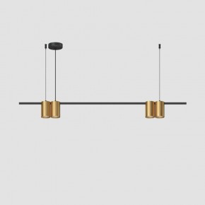 DK4061-BK+SG Подвесной светильник ORBIT, IP20, 4xGU10 LED до 15 Вт, черный + сатинированное золото, алюминий в Кунгуре - kungur.ok-mebel.com | фото 2