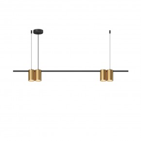 DK4061-BK+SG Подвесной светильник ORBIT, IP20, 4xGU10 LED до 15 Вт, черный + сатинированное золото, алюминий в Кунгуре - kungur.ok-mebel.com | фото 3