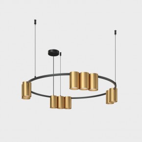 DK4065-BK+SG Подвесной светильник ORBIT , IP20, 10xGU10 LED до 15 Вт, черный + сатинированное золото, алюминий в Кунгуре - kungur.ok-mebel.com | фото 2