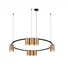 DK4065-BK+SG Подвесной светильник ORBIT , IP20, 10xGU10 LED до 15 Вт, черный + сатинированное золото, алюминий в Кунгуре - kungur.ok-mebel.com | фото 3