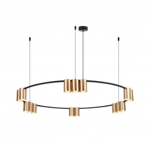 DK4067-BK+SG Подвесной светильник ORBIT, IP20, 15xGU10 LED, до 15 Вт, черный + сатинированное золото, алюминий в Кунгуре - kungur.ok-mebel.com | фото 3