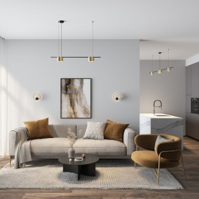DK5060-BK+SG Бра ORBIT, IP20, 3000К, LED, 10 Вт, черный + сатинированное золото, алюминий в Кунгуре - kungur.ok-mebel.com | фото 5