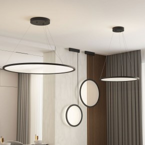 DK6616-BK Подвесной горизонтальный светильник Veil со светодиодом H900 d600 220V 48W 3000-6000K IP20 черный алюминий в Кунгуре - kungur.ok-mebel.com | фото 5