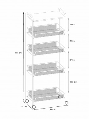 Э 443 ГР Этажерка "Ладья 25КС" Графит в Кунгуре - kungur.ok-mebel.com | фото 2