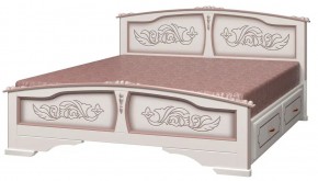ЕЛЕНА Кровать из массива 1400 с 2-мя ящиками  в Кунгуре - kungur.ok-mebel.com | фото 2