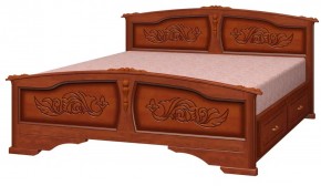 ЕЛЕНА Кровать из массива 1400 с 2-мя ящиками  в Кунгуре - kungur.ok-mebel.com | фото 3