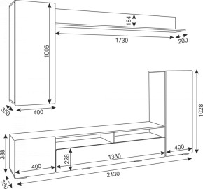 Гостиная Альфа (Белый/Белый глянец) в Кунгуре - kungur.ok-mebel.com | фото 4