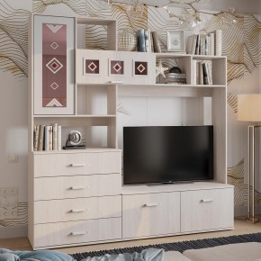 Гостиная Белла центральная секция (ясень белый) в Кунгуре - kungur.ok-mebel.com | фото 3
