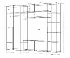 Гостиная Норден (Дуб Крафт белый) в Кунгуре - kungur.ok-mebel.com | фото 4