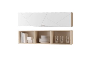Гостиная Скайлайн (модульная) Дуб сонома/белый в Кунгуре - kungur.ok-mebel.com | фото 7