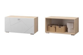 Гостиная Скайлайн (модульная) Дуб сонома/белый в Кунгуре - kungur.ok-mebel.com | фото 9