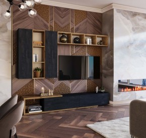 ХЛОЯ Гостиная (Дуб Вотан/Обсидиан) модульная в Кунгуре - kungur.ok-mebel.com | фото 11