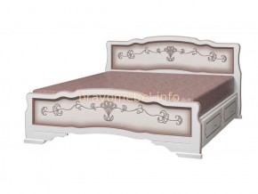 КАРИНА-6 Кровать из массива 1800 (Дуб молочный) с 2-мя ящиками в Кунгуре - kungur.ok-mebel.com | фото