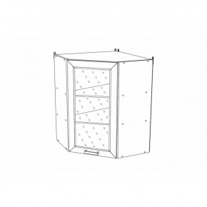 КГ "Агава" ВВУС550 Шкаф навесной угловой h 900 Лиственница светлая в Кунгуре - kungur.ok-mebel.com | фото