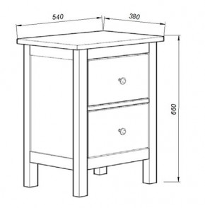 Комод 02 Кантри белый с двумя ящиками в Кунгуре - kungur.ok-mebel.com | фото 3